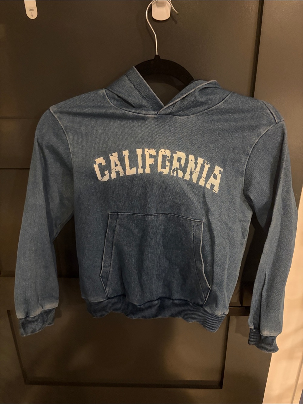 SHEIN Blue 'California' Kids Pullover Hoodie